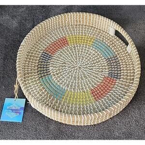 Artistic Accents Woven serving tray NWT Vietnam